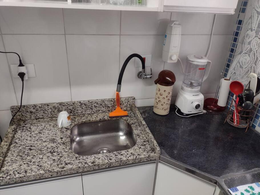 100 M Da Praia Elevador Garagem E Portao Automatico Lägenhet Mongaguá Exteriör bild